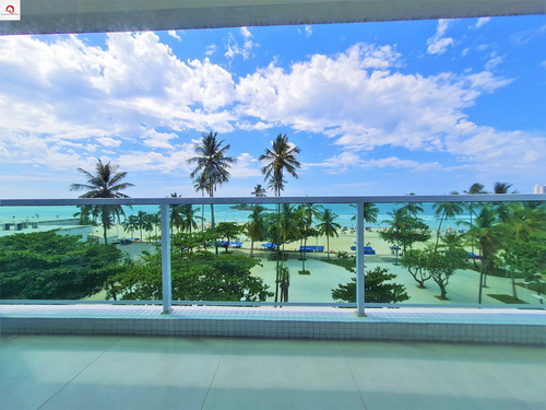 Imagem 1 de 17 de Apartamento À Venda Na Praia Das Pitangueiras, Guarujá, Frente Par Ao Mar, 3 Dormitórios (1 Suíte), Sala Para 3 Ambientes, 1 Vaga De Garagem - Ap05612 - 69007960