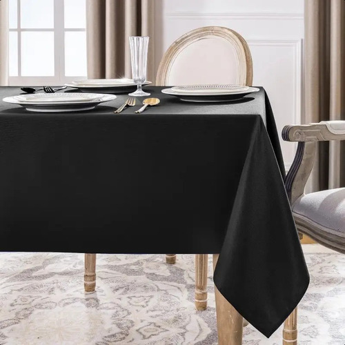 3unidades Mantel Rectangular Decoración Fiesta Hogar 3mx1.5m Negro