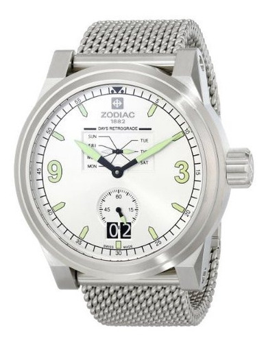 Reloj De Acero Inoxidable Zo8565 Zo8565 Aviador Zodiaco Zmx 