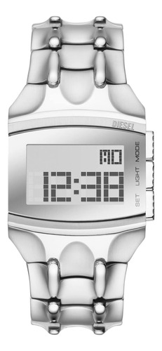 Reloj Diesel  Dz2155  All-gender 34 Mm Croco Digi Sea Inoxid