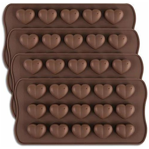 Molde De Chocolate Con Forma De Corazón Con Hoyuelos D...