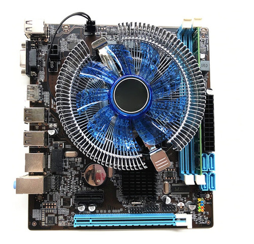 Imagem 1 de 9 de Kit Placa Mãe Lga Socket 1156 Com 4gb Ddr3 Hm55 Micro Atx