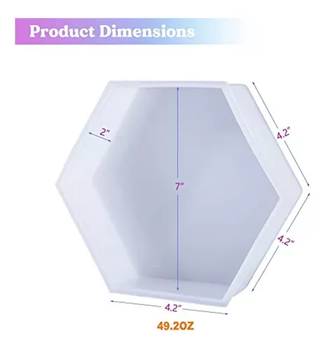 Large Silicone Molds for Resin,Resin Hexagon Molds 7'' x 2'', Deep Epoxy  Resin Molds for Flowers Preservation,Resin Art, Resin Casting, DIY  Wedding,Valentine,Anniversary Gift 