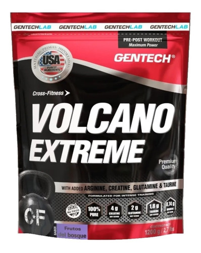 Volcano Extreme 1.2 Kg Gentech Con Arginina Y Glutamina