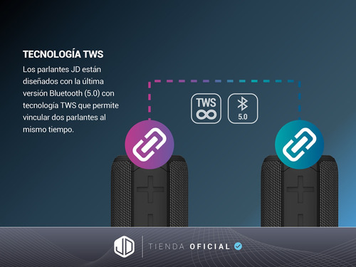 Imagen 5 de 10 de Parlante Inalámbrico Portátil Bluetooth Jd E300 30w Rms Tws