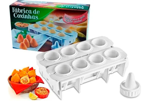 Fábrica Coxinhas Salgado Modelador Massa 08 Formas Receitas