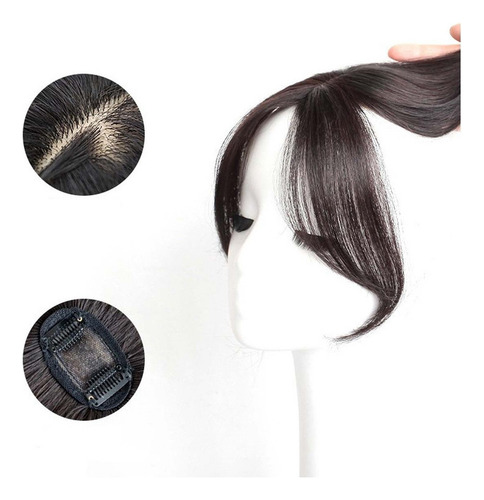 Ll Peluca Francesa Natural, Con Flecos, Pelo En Forma Topo