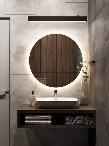 Espejo Luz Led 60 Cm Diam Redondo Para Baño Accesorios Caba