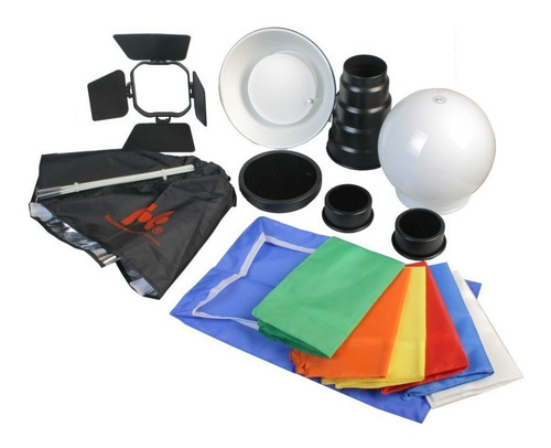 Kit Portátil Para Flash Fga-k8 Com 6 Modificadores
