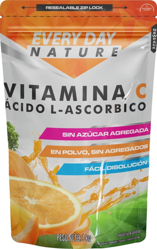 Vitamina C Acido Ascorbico 1 Kg Pura Edn Everyday Premium