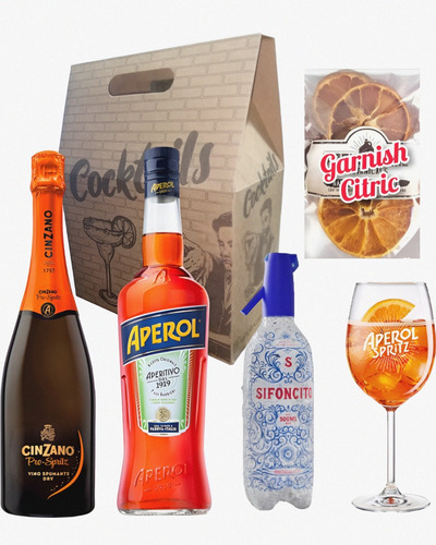 Pack Aperol + Copa + Espumante + Garnish Para Tu Spritz