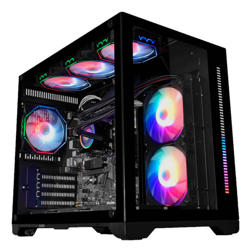 Gabinete Gamer K-mex Space X Cg-412a Vidro Temperado Fita Le