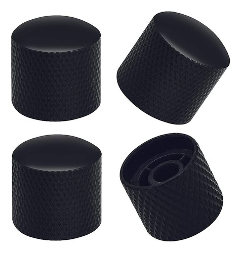 Mxuteuk 4pcs Perillas De Guitarra Negras Pomo De Metal Poten