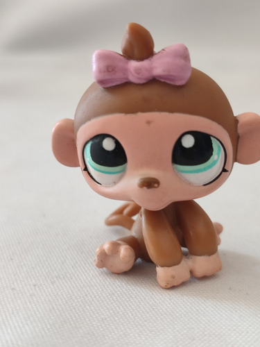 Changuito Bebe Cafe Con Moño    Littlest Pet Shops Hasbro