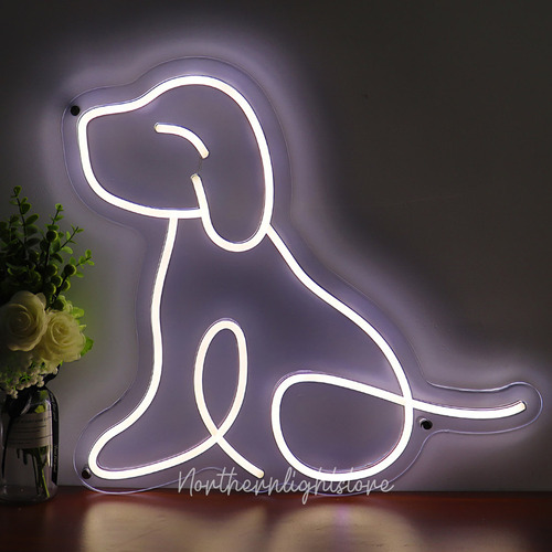 Letrero Led Neon En Acrilico De 3 Mm 40*33cm Perrito