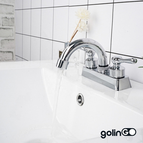 Llaves Lavabo Grifo Baño Mezcladora Acero Inoxidable Cromado Color Plateado