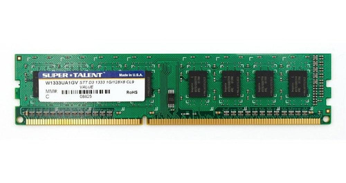 Memoria Ram 1gb Super Talent Ddr3-1333 128x8 Cl9 Value W1333ua1gv