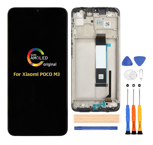 A-mind Para Xiaomi Poco M3 Reemplazo Pantalla Marco Lcd