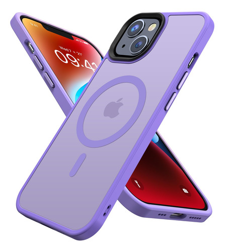 Funda Para iPhone 13/14 Lavanda Morado 6.1 PuLG Matte Back