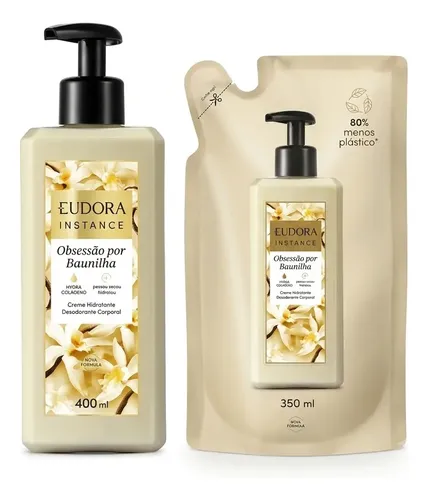 Combo Instance Baunilha: Creme 400ml + Refil 350ml