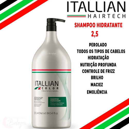 3 Shampoo + 1 Condicionador Lavatório Itallian Color 2,5l