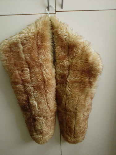 Estola/abrigo Vintage, Marrón Y Beige