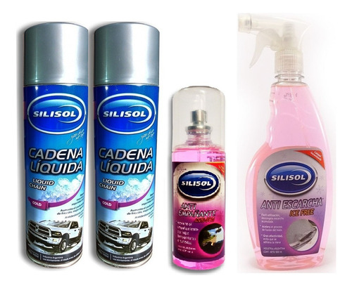 Combo Invierno Cadena Liquida Anti Escarcha Empañante Nieve