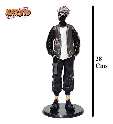 Kakashi Hatake Naruto Con Traje Negro 28 Cm Coleccionable