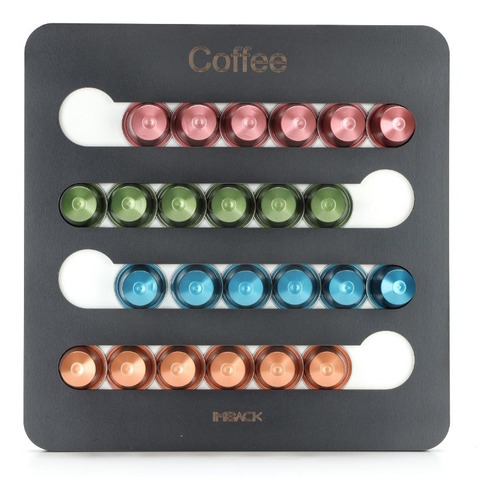 Imagen 2 de 8 de Portacapsulas De Cafe Para Nespresso Organizador 24 Capsulas