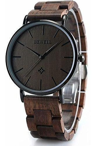 Bewell Relojes De Madera Para Hombres / Mujeres Delgado Anal