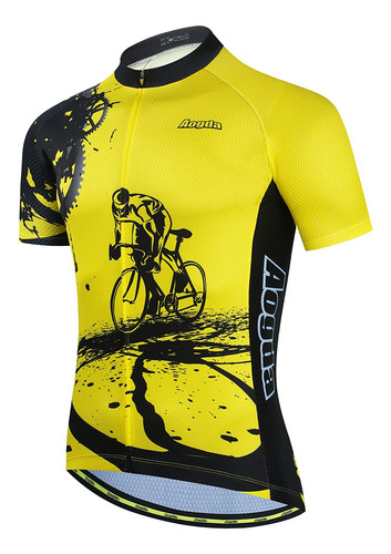 Camiseta De Ciclismo Para Hombre Aogda Cycling, De Mangas Co