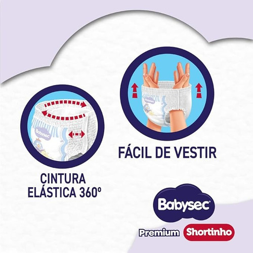 Fralda Babysec Premium Shortinho Xxg 42 Unidades