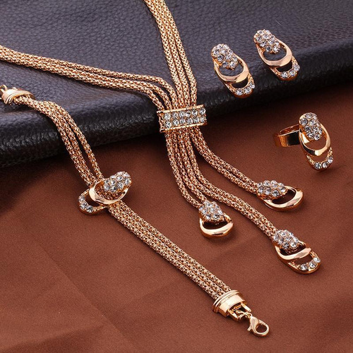 Conjunto De Joias De Cristal De Quatro Peças