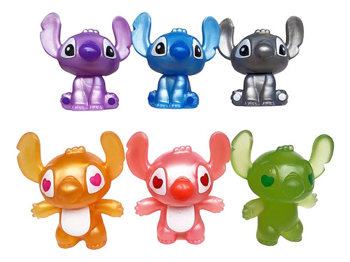 Set 6 Figuras De Stich 5.5  Cm De Colores