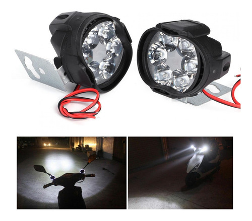 2 Faros Antiniebla Led Universales Para Motocicleta