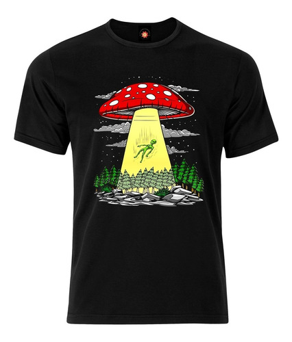 Remera Estampada Varios Diseños Ovni Hongo Abduccion