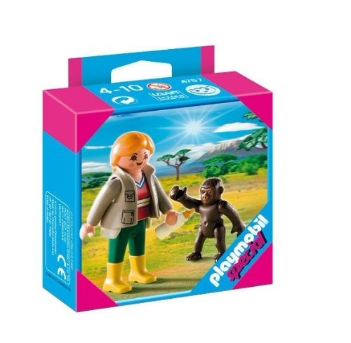 Playmobil 4757 Special Cuidadora Con Bebé Gorila Cantidad De Piezas 1