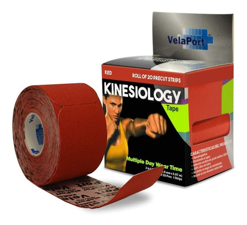 Kinesio Precortada Rollo 2 X 5 5 M 20 Tiras Rojas 2 X 5...