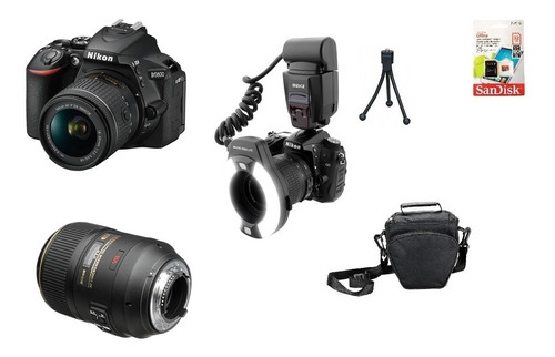 Kit Dentista Nikon D5600 + Lente 105mm Macro + Mk-14ex Novo