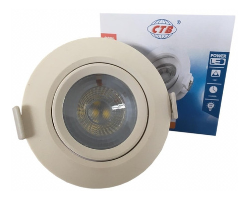 12 Peças Spot Led Redondo 5w Branco Frio 6500k Embutir Sanca