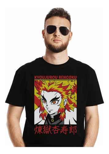 Polera Demon Slayer Kyoujurou Rengoku Kimetsu No Yaiba Anime