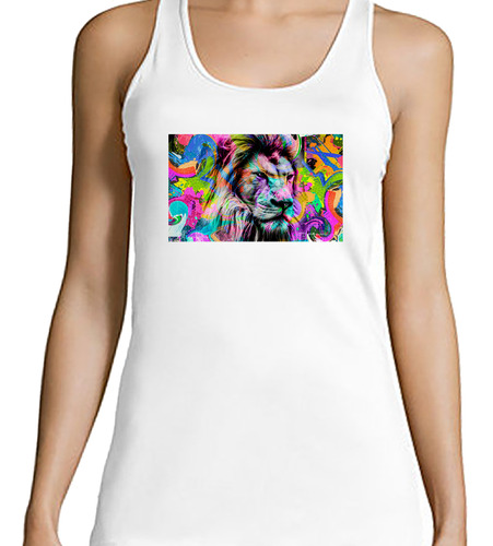 Musculosa Mujer Elefante Psicodelico Arte Callejero M1