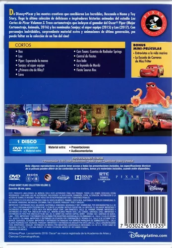 Shuraba Concesión aguacero Los Cortos De Pixar Vol 3 Tres Disney Coleccion Dvd | KARZOV
