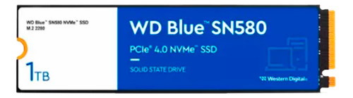 Disco Solido Ssd M.2 2280 Western D. Sn580 De 1tb Nvme Blue