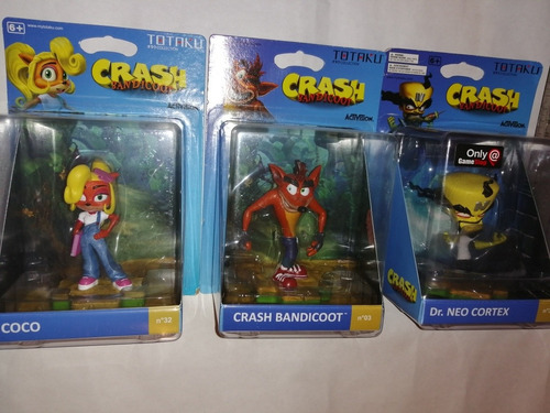 Figuras Totaku Crash Bandicoot Coco Dr Neo Cortex