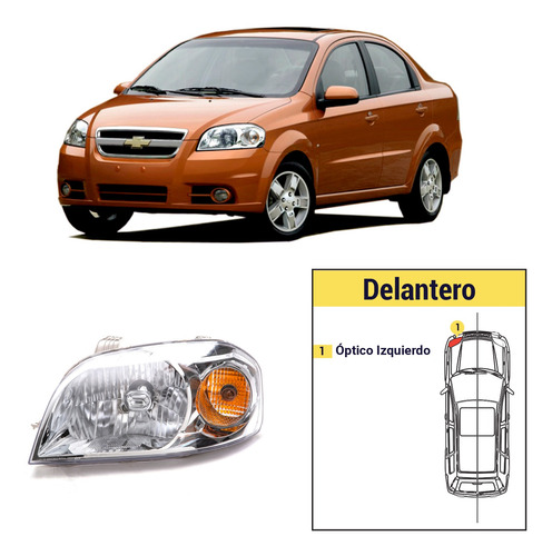 Óptico Izquierdo Chevrolet Aveo Sedan 2007 - 2016