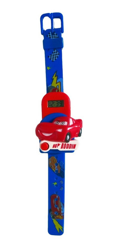 Super Reloj Digital Retraible Cars Juguetería Para Niños