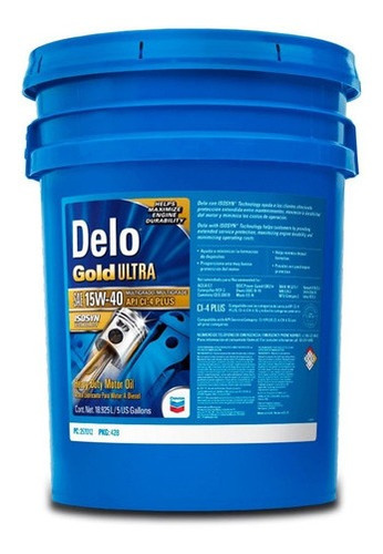 Aceite Chevron 15w40 19 Lt Delo Gold Ultra Mineral Diesel