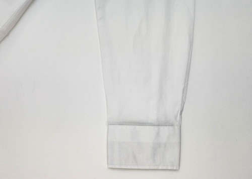 Camisa Burberry Blanca Lisa Con Los Puños A Cuadros