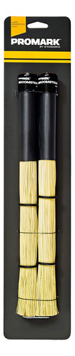 Palillos Promark Broomstick Hot Rods Bateria Percusion Color Natural Tamaño Grande